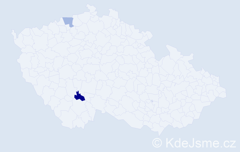 Příjmení: 'Djačenková', počet výskytů 2 v celé ČR