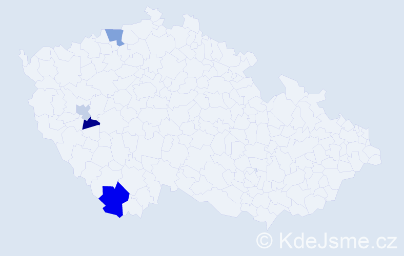 Příjmení: 'Neuberk', počet výskytů 7 v celé ČR