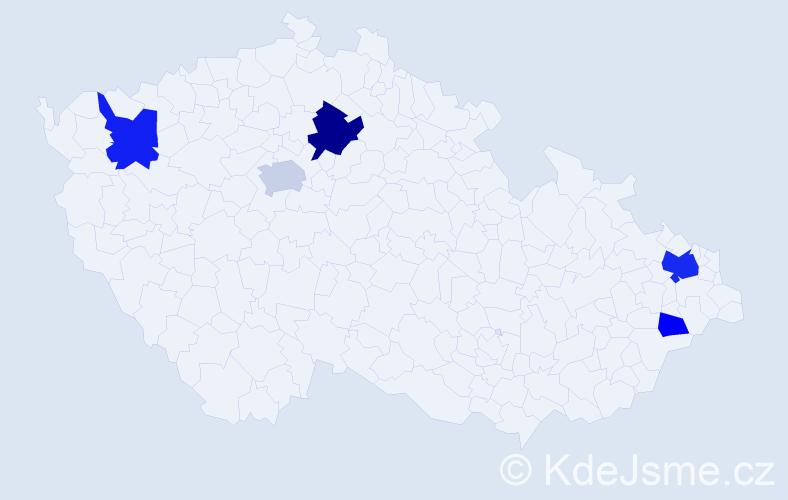 Příjmení: 'Kenkušová', počet výskytů 13 v celé ČR