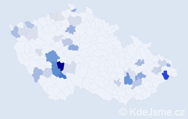 Příjmení: 'Branžovská', počet výskytů 90 v celé ČR