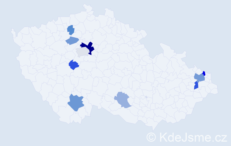 Příjmení: 'Krasňan', počet výskytů 24 v celé ČR