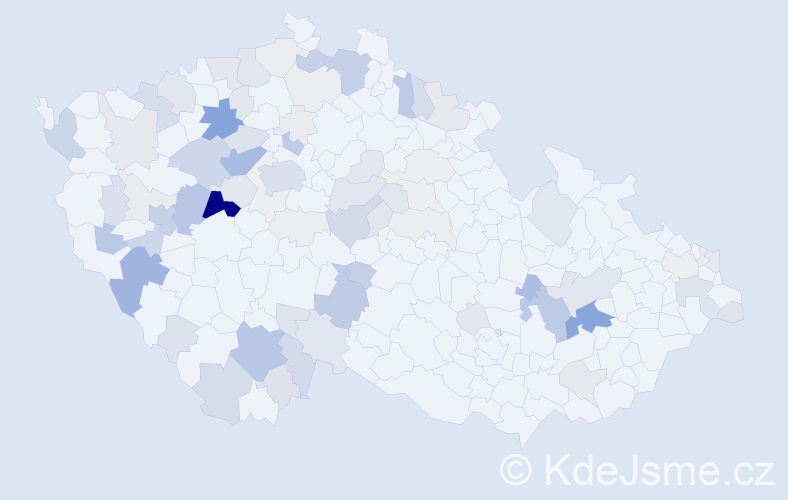 Příjmení: 'Mraček', počet výskytů 308 v celé ČR