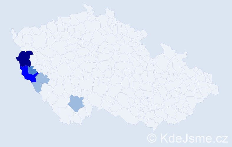 Příjmení: 'Papajlová', počet výskytů 11 v celé ČR