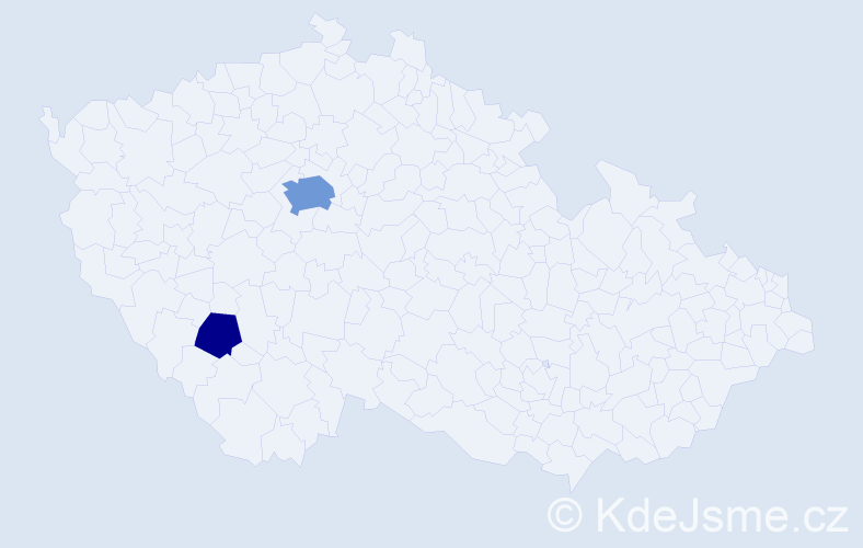 Příjmení: 'Rust', počet výskytů 6 v celé ČR
