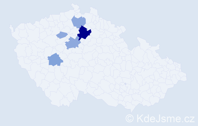 Příjmení: 'Sojovský', počet výskytů 14 v celé ČR