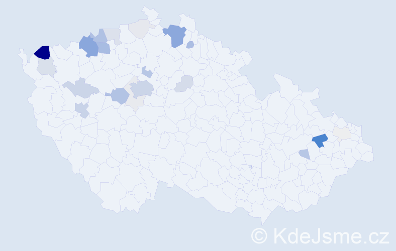 Příjmení: 'Cvoreňová', počet výskytů 95 v celé ČR