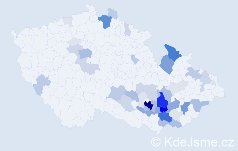 Příjmení: 'Doupovec', počet výskytů 228 v celé ČR