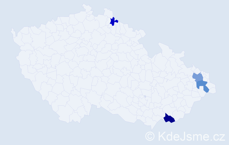 Příjmení: 'Karp', počet výskytů 8 v celé ČR