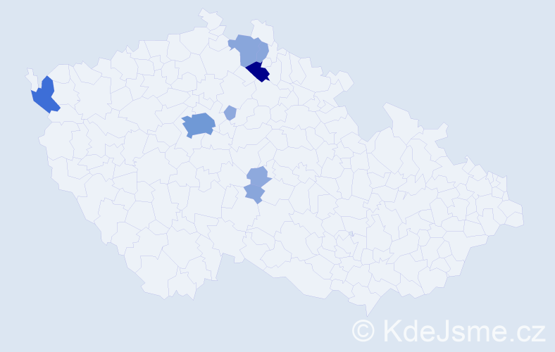 Příjmení: 'Burjánek', počet výskytů 25 v celé ČR