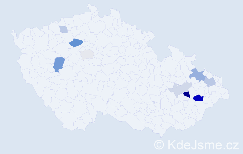 Příjmení: 'Gardian', počet výskytů 20 v celé ČR