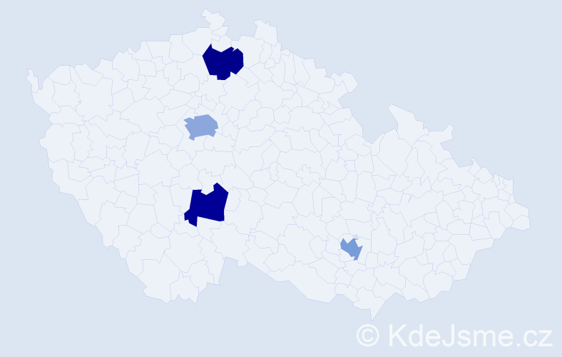 Příjmení: 'Erdenetuya', počet výskytů 5 v celé ČR