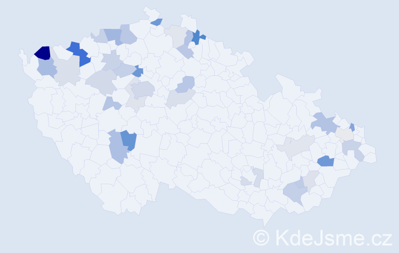 Příjmení: 'Weinertová', počet výskytů 77 v celé ČR