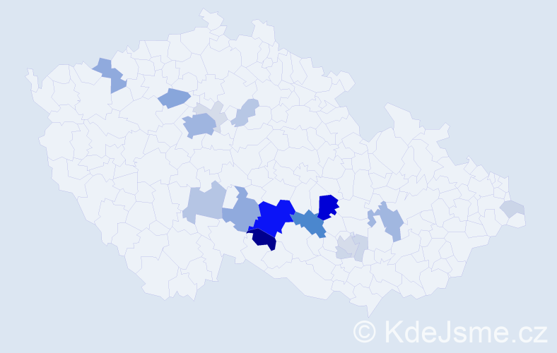 Příjmení: 'Fexa', počet výskytů 68 v celé ČR