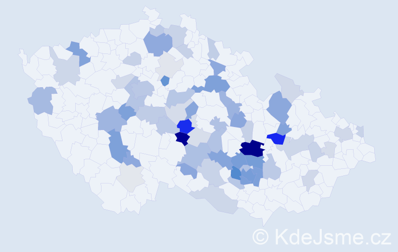 Příjmení: 'Tejkalová', počet výskytů 218 v celé ČR