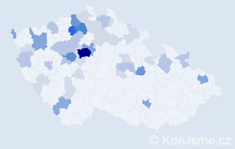 Příjmení: 'Grüner', počet výskytů 118 v celé ČR