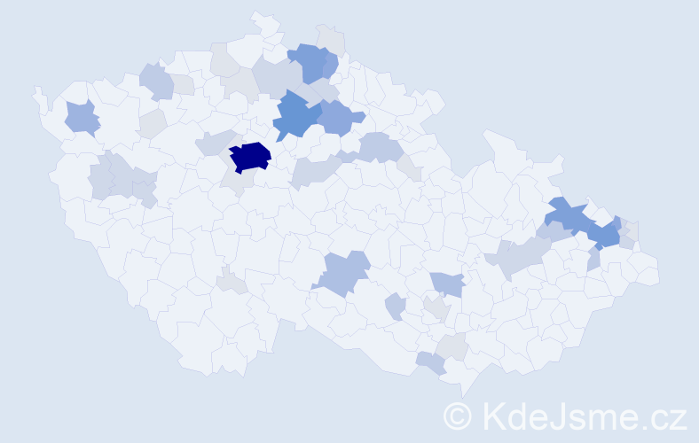 Příjmení: 'Ruta', počet výskytů 148 v celé ČR