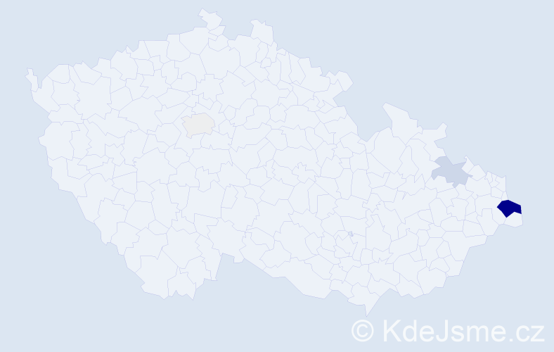 Příjmení: 'Gandera', počet výskytů 11 v celé ČR