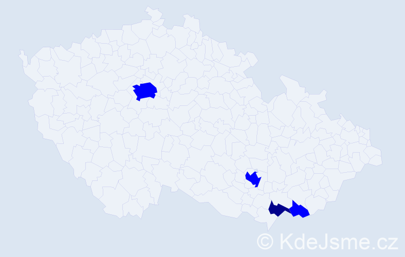 Příjmení: 'Stolarski', počet výskytů 5 v celé ČR