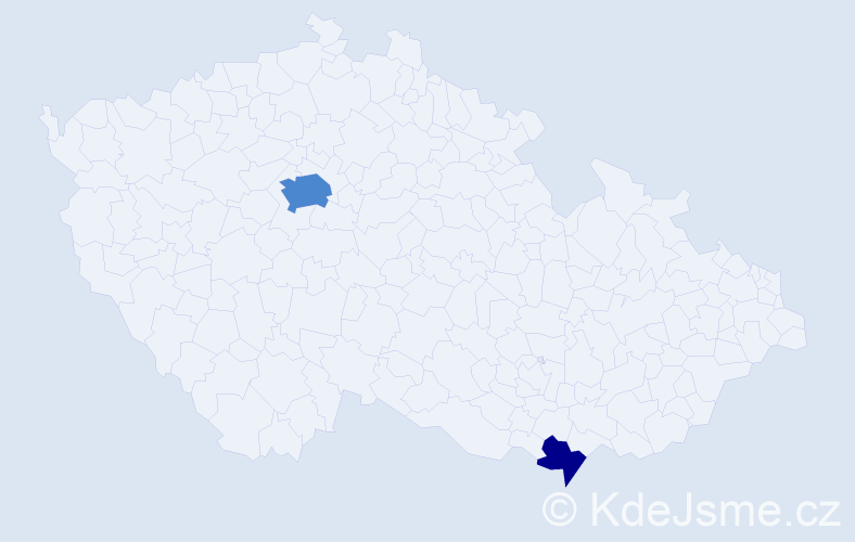 Příjmení: 'Hashmy', počet výskytů 4 v celé ČR