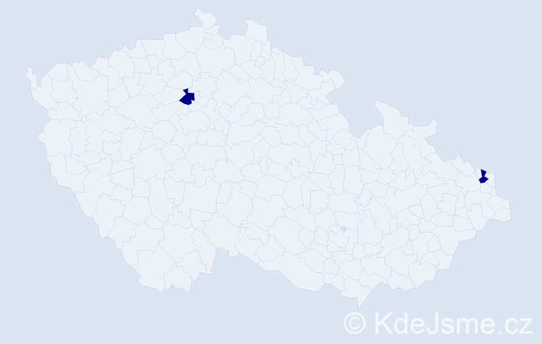 Příjmení: 'Cvijanović', počet výskytů 2 v celé ČR