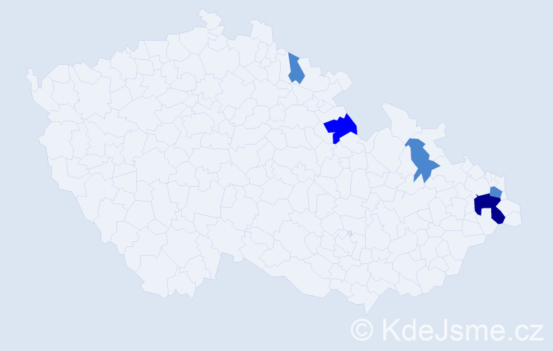 Příjmení: 'Kwasniaková', počet výskytů 8 v celé ČR