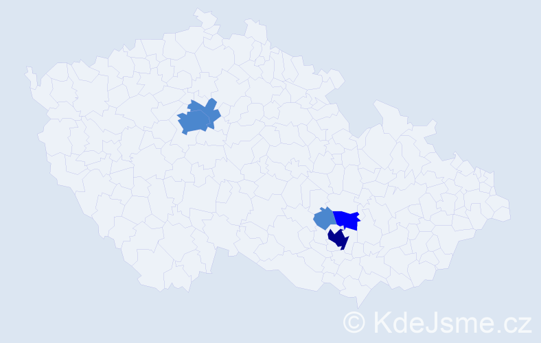 Příjmení: 'Dygas', počet výskytů 8 v celé ČR