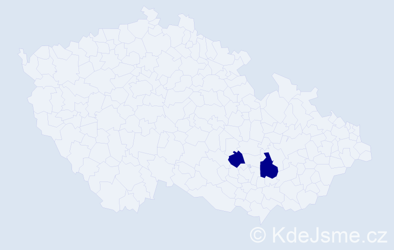 Příjmení: 'Ciha', počet výskytů 2 v celé ČR