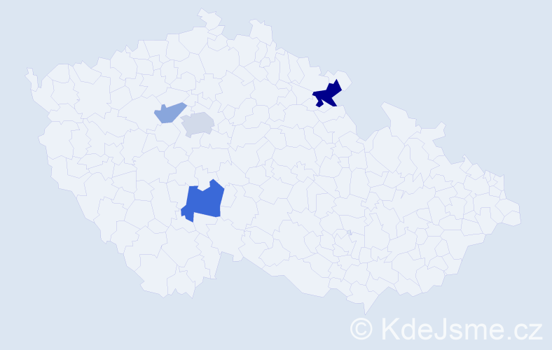 Příjmení: 'Kučinková', počet výskytů 8 v celé ČR