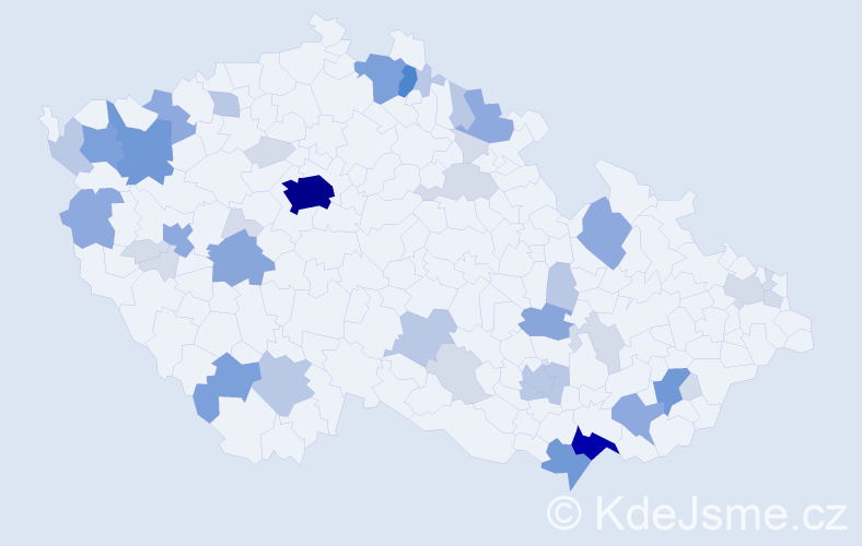 Příjmení: 'Stöhr', počet výskytů 133 v celé ČR