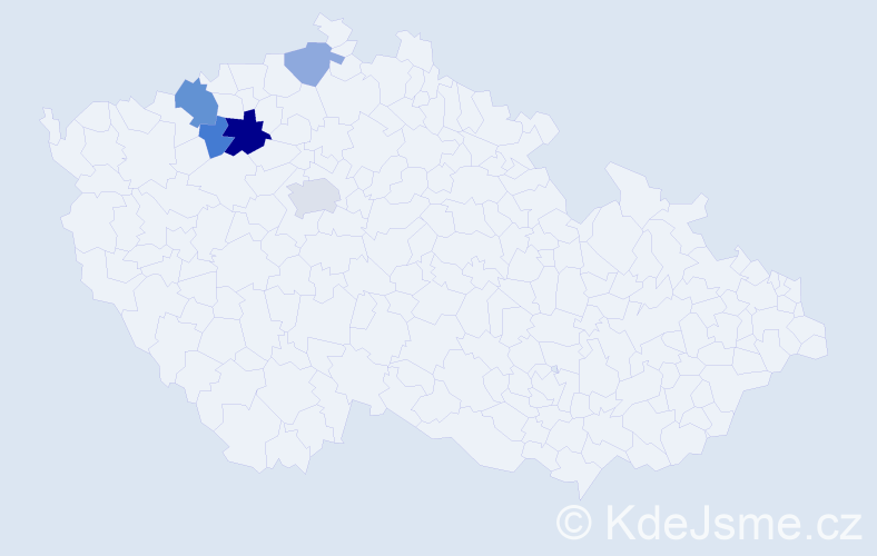 Příjmení: 'Babičíková', počet výskytů 9 v celé ČR