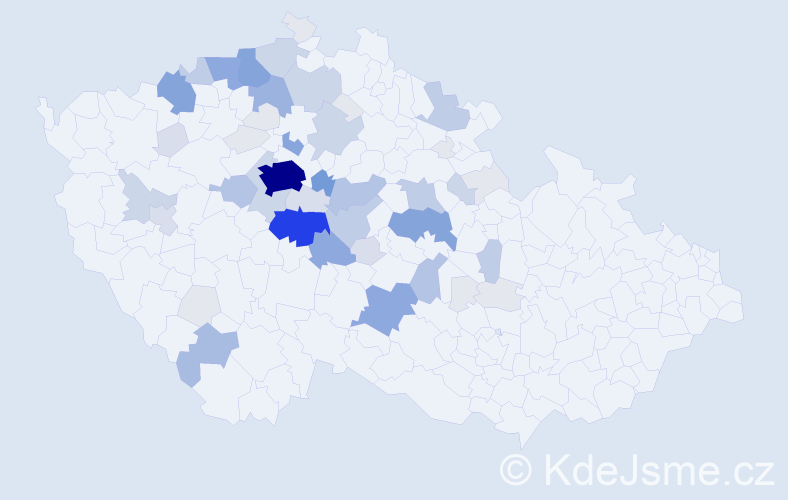 Příjmení: 'Sahula', počet výskytů 227 v celé ČR