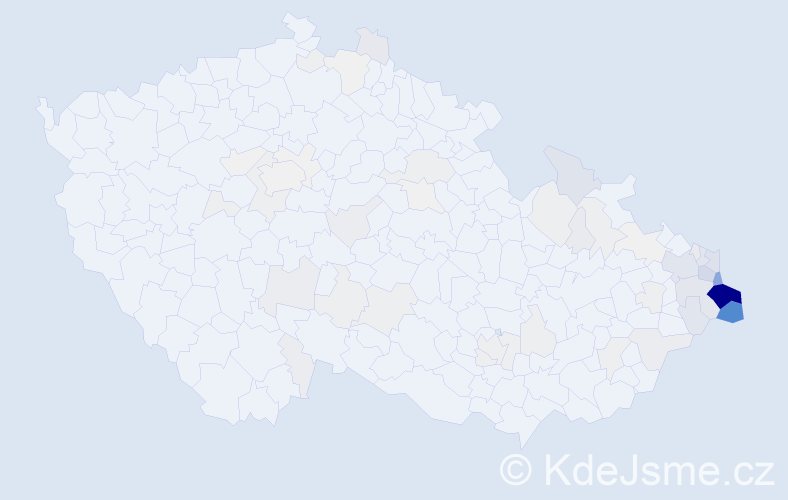 Příjmení: 'Raszka', počet výskytů 417 v celé ČR