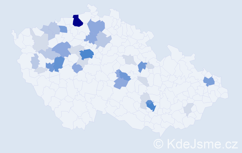 Příjmení: 'Perková', počet výskytů 113 v celé ČR