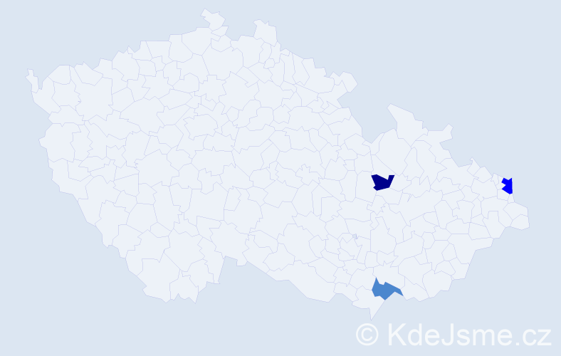 Příjmení: 'Tolnai', počet výskytů 6 v celé ČR