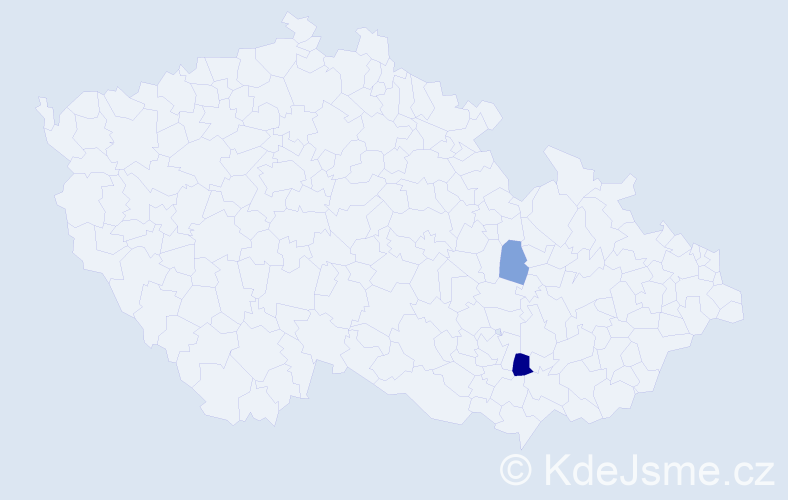 Příjmení: 'Kramčík', počet výskytů 4 v celé ČR