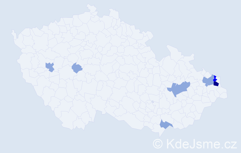 Příjmení: 'Stöcker', počet výskytů 23 v celé ČR