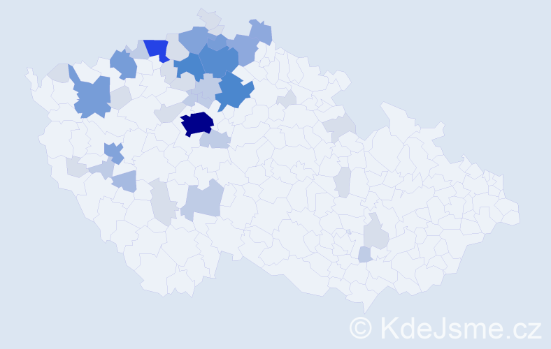Příjmení: 'Reichelt', počet výskytů 131 v celé ČR