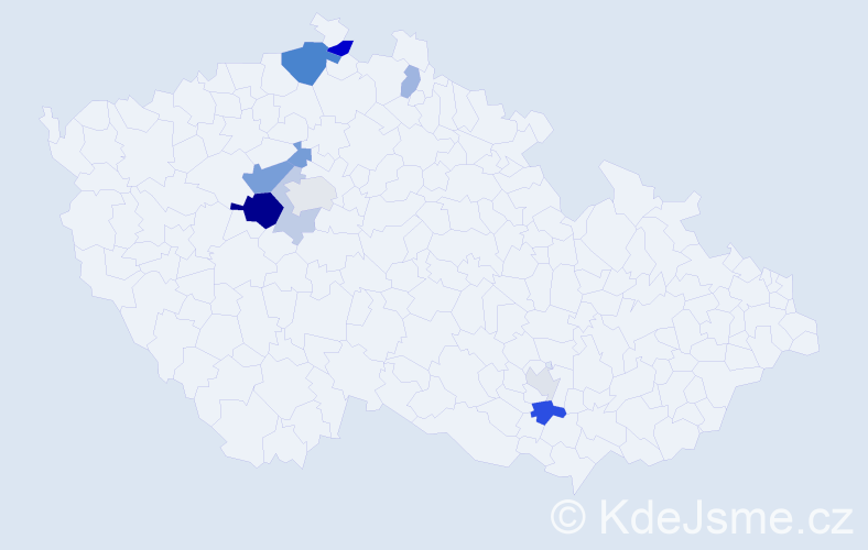 Příjmení: 'Goldammerová', počet výskytů 23 v celé ČR