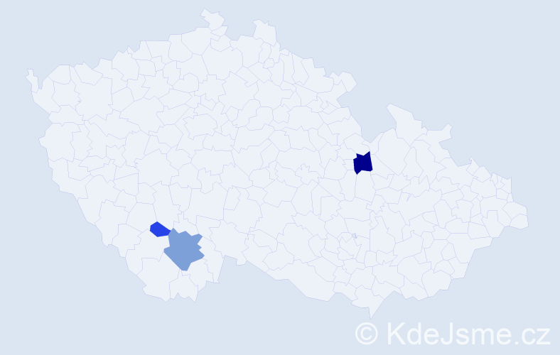 Příjmení: 'Schembera', počet výskytů 8 v celé ČR