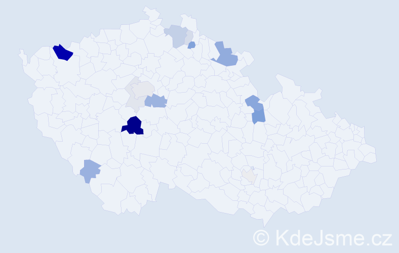 Příjmení: 'Tancibudková', počet výskytů 40 v celé ČR