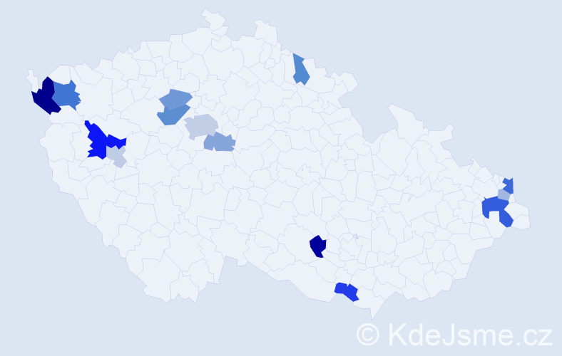 Příjmení: 'Lenárt', počet výskytů 32 v celé ČR