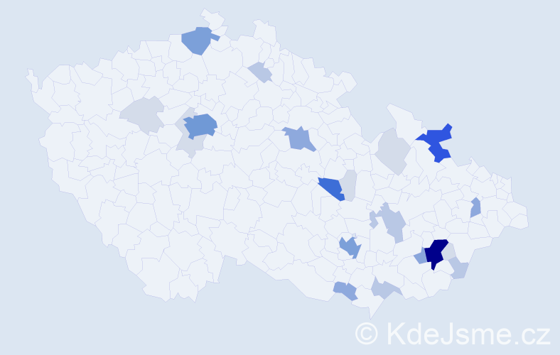 Příjmení: 'Vendolská', počet výskytů 81 v celé ČR