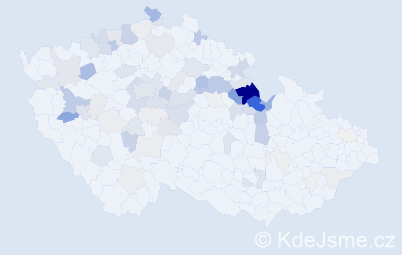 Příjmení: 'Divíšek', počet výskytů 252 v celé ČR