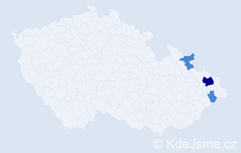 Příjmení: 'Rogalová', počet výskytů 5 v celé ČR