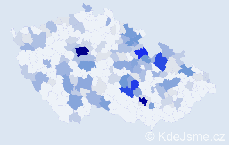 Příjmení: 'Koukolová', počet výskytů 463 v celé ČR