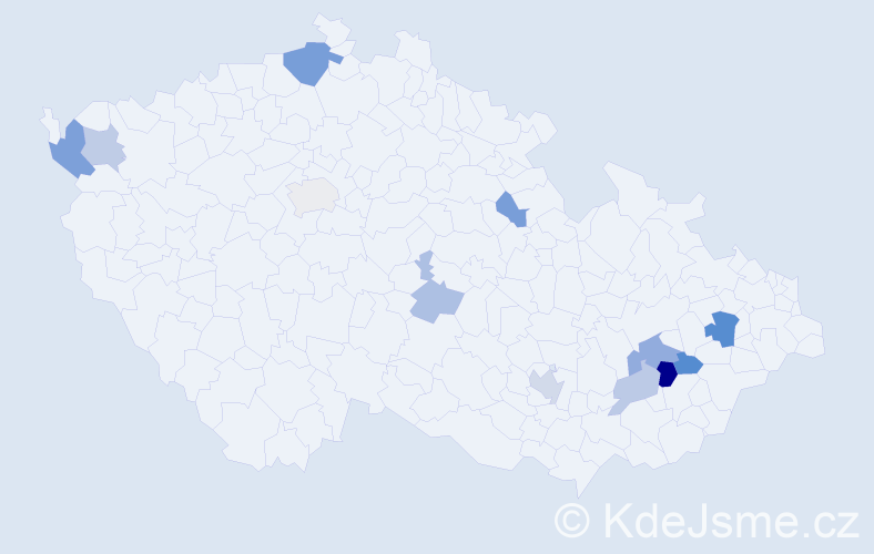 Příjmení: 'Logaj', počet výskytů 21 v celé ČR