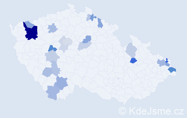 Příjmení: 'Riško', počet výskytů 54 v celé ČR