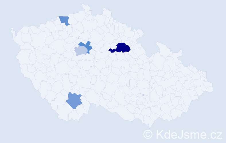 Příjmení: 'Bockstefflová', počet výskytů 8 v celé ČR