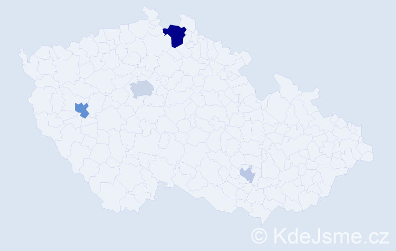 Příjmení: 'Škubla', počet výskytů 9 v celé ČR