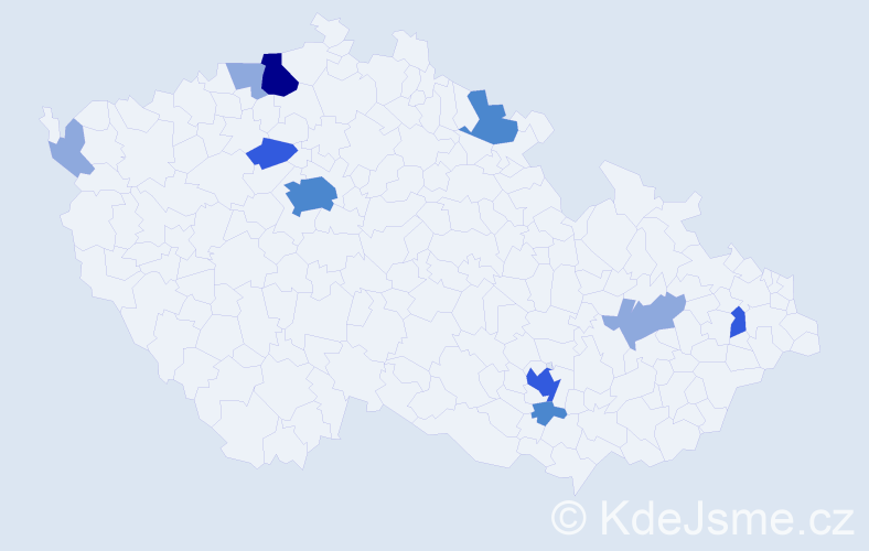 Příjmení: 'Matzková', počet výskytů 23 v celé ČR